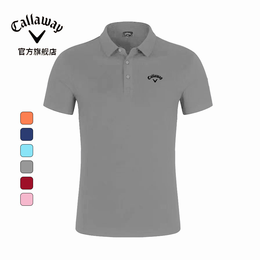เสื้อโปโลแขนสั้น พิมพ์ลาย Callaway Golf แฟชั่นฤดูร้อน สําหรับผู้ชาย 24