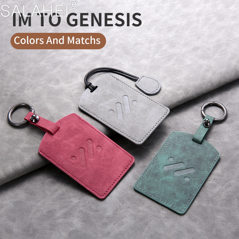 เคสกุญแจรถยนต์ หนังแกะ ป้องกันเต็มเครื่อง ลายโลโก้ NFC อุปกรณ์เสริมภายในรถยนต์