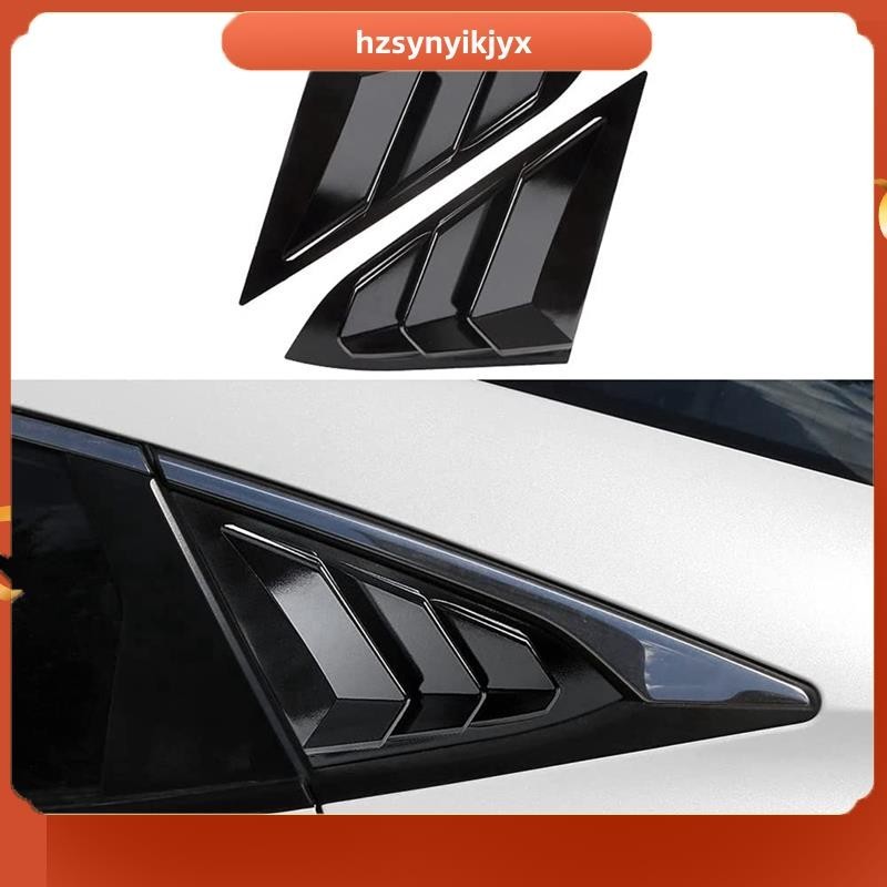 【hzsynyikjyx】บานเกล็ดหน้าต่างรถยนต์ Abs สีดําเงา อุปกรณ์เสริม สําหรับ Honda Civic Sedan 2016-2021 2 ชิ้น