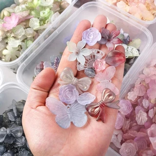 20g ผสมลูกปัดใบดอกไม ้ ผีเสื ้ อลูกปัดอะคริลิคสําหรับ DIY Handmade สร ้ อยข ้ อมือเครื ่ องประดับทําอุปกรณ ์ เสริม