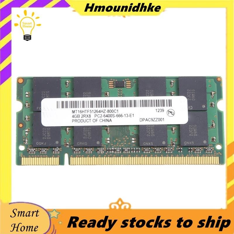 [Hmou ] สําหรับ MT DDR2 4GB 800Mhz RAM PC2 6400S 16 ชิป 2RX8 1.8V 200 Pins SODIMM สําหรับหน ่ วยความจําแล ็ ปท ็ อปใช ้ งานง ่ าย