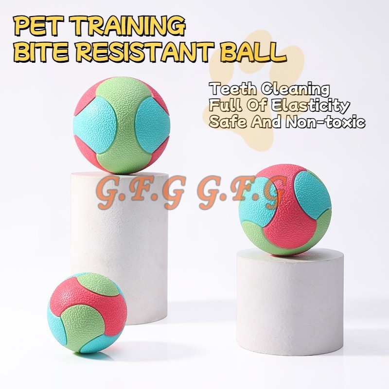 ของเล่นสุนัข Bouncy Ball Bite Resistant Dog Training Ball Rubber Solid ball Pet Chew Toy สําหรับสัตว์เลี้ยง