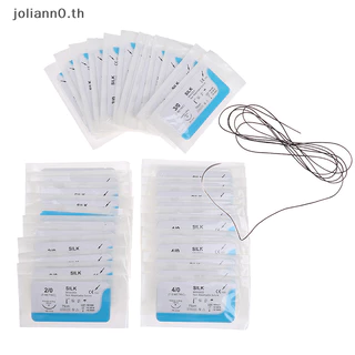 Joliann0 12PCS Surgical Silk Thread Suture Surgical Practice Kit th