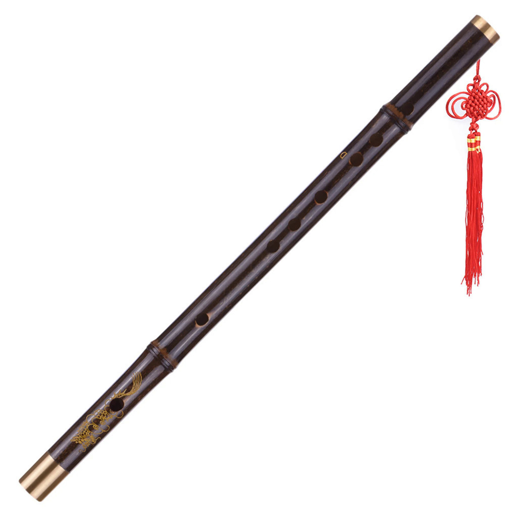 Flute Professional Black Bamboo Flute Traditional Handmade Chinese Musical Instrument Woodwind for P
