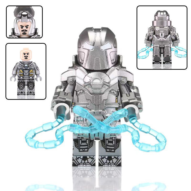 ใช ้ งานร ่ วมกับ Lego ประกอบของเล ่ น Minifigures Building Blocks อนุภาคขนาดเล ็ กเด ็ กของขวัญ CQ03 แส ้ สายงานศพ Whip Marvel Iron Man PT9V