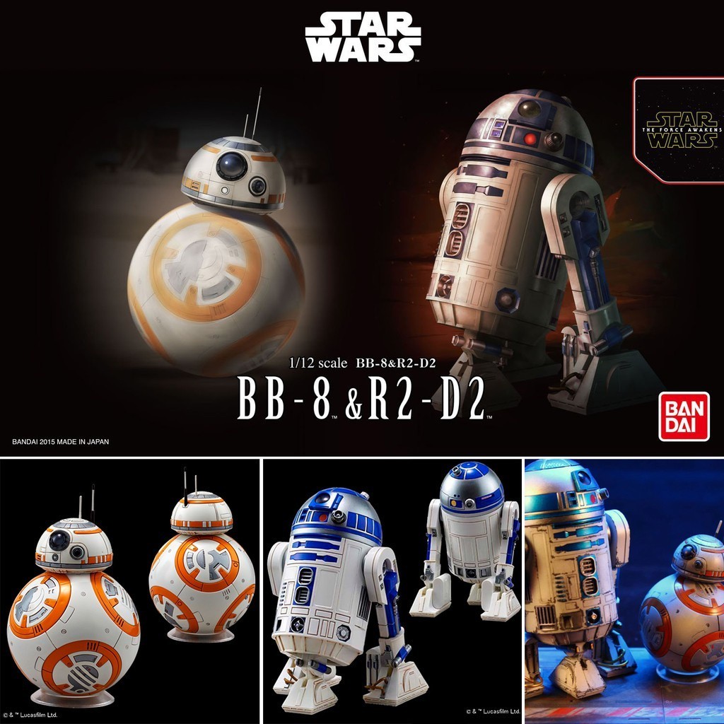พร้อมส่ง Model Figma งานแท้  Star Wars สตาร์ วอร์ส เอพพิโซด 7 อุบัติการณ์แห่งพลัง BB-8 & R2-D2 บีบีเ