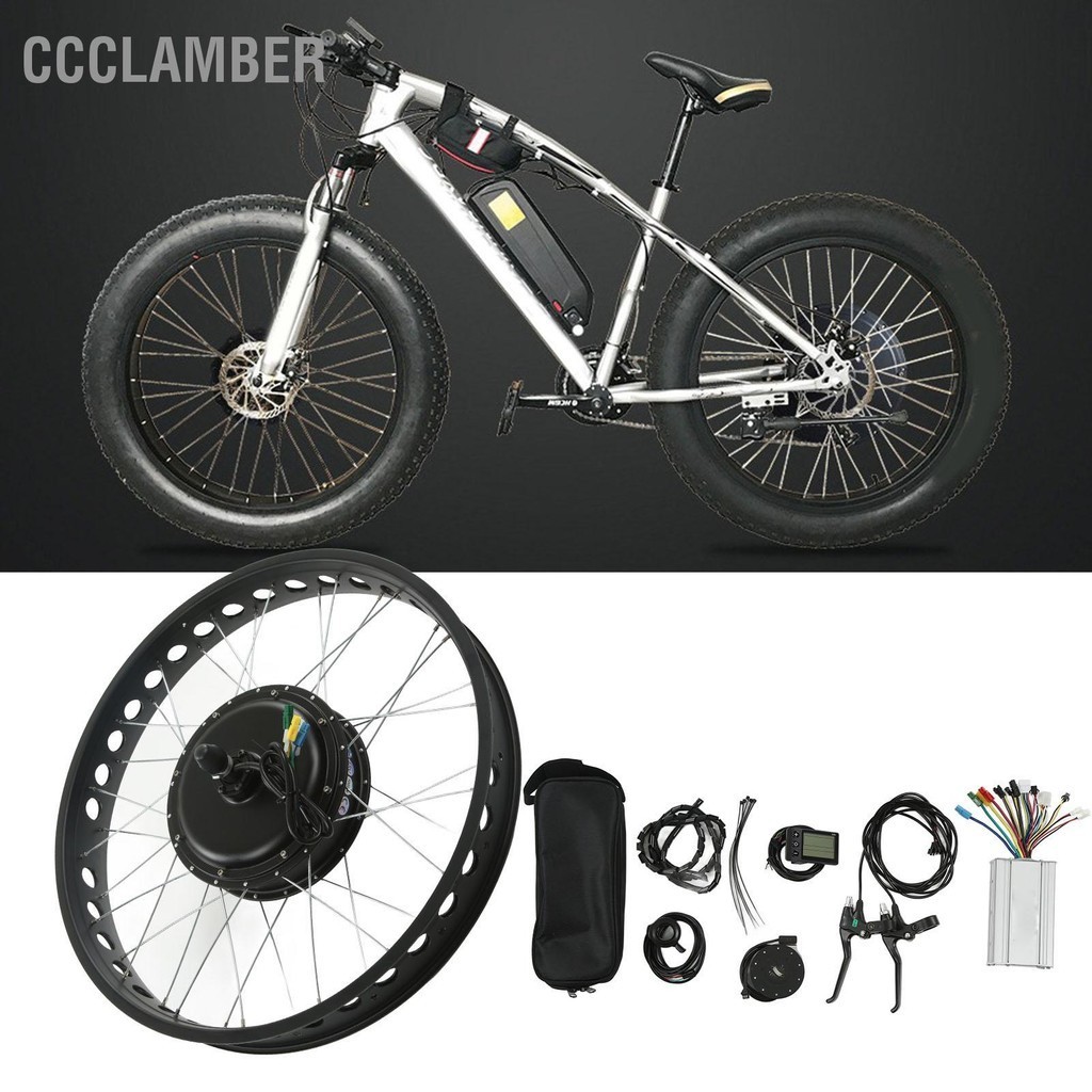 CCclamber 48V 1000W ไฟฟ้าจักรยานชุด 26 นิ้วด้านหลัง Cassette Hub Motor Controller S866 แผง Thumb คันเร่งเบรคคันโยก