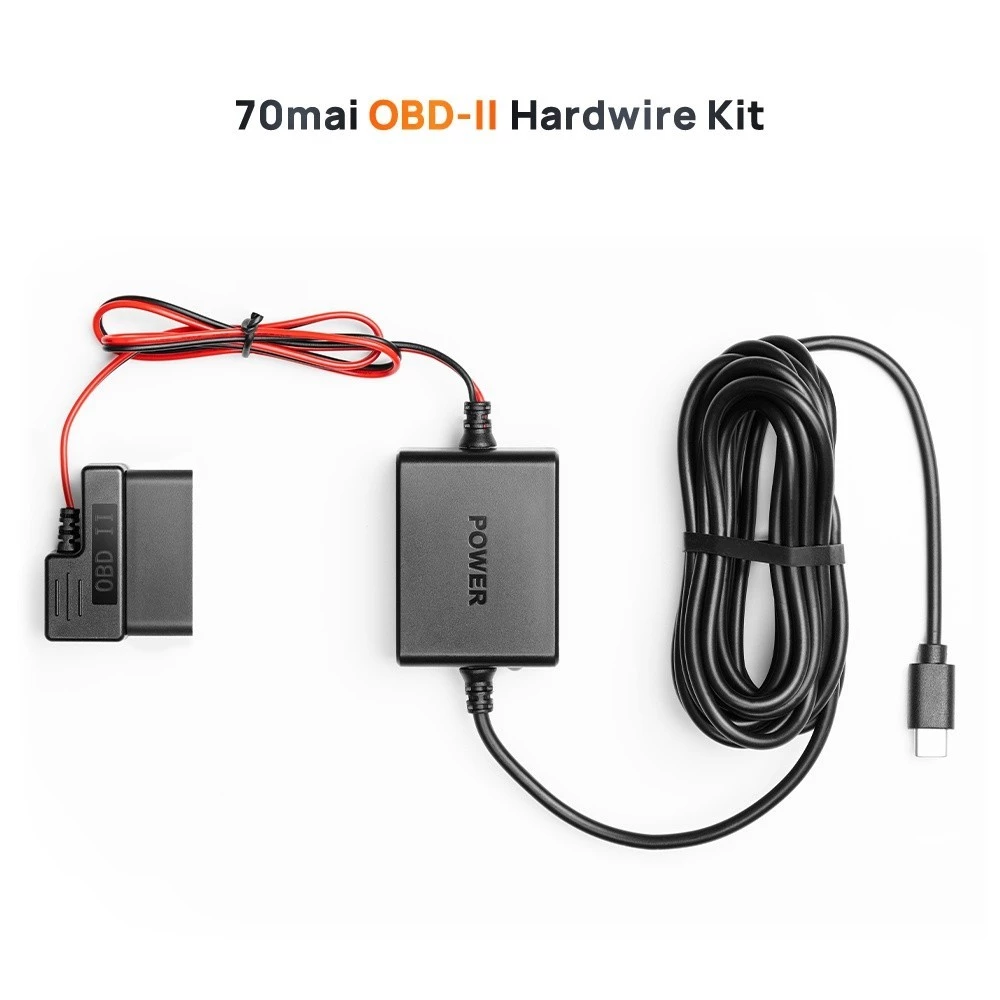 70mai OBD-II hardwire ชุดที่จอดรถสายเฝ้าระวัง 24 ชั่วโมงบันทึกสําหรับ Type-C และ micro USB A500s, A200, m300, A810,A800SE.A510,M310