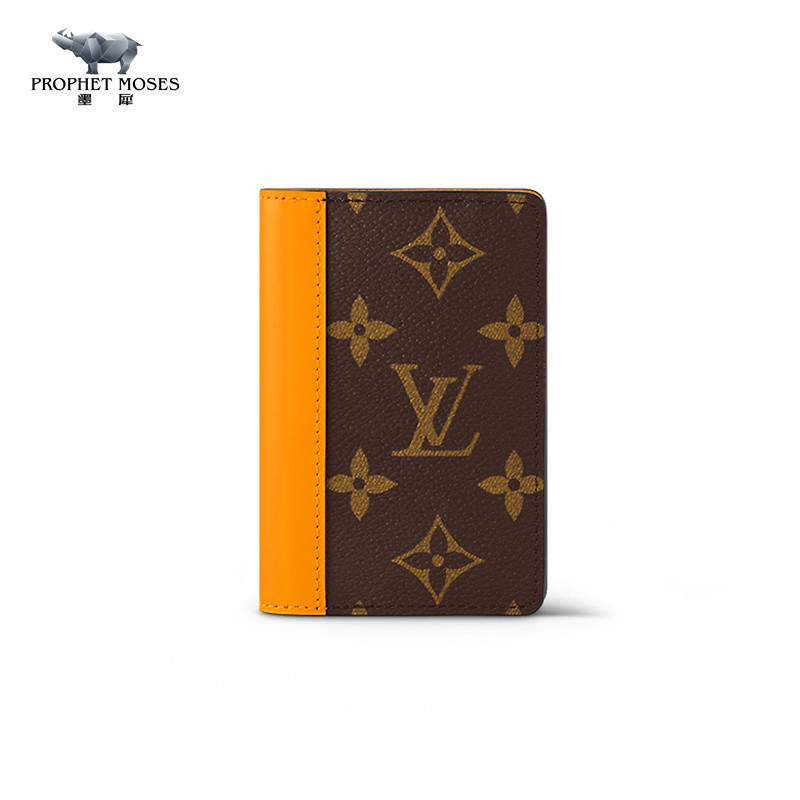 Moxi LV/Louis Vuitton 2023 New Men's Monogram Macassar Coated Canvas Pocket Wallet M82547