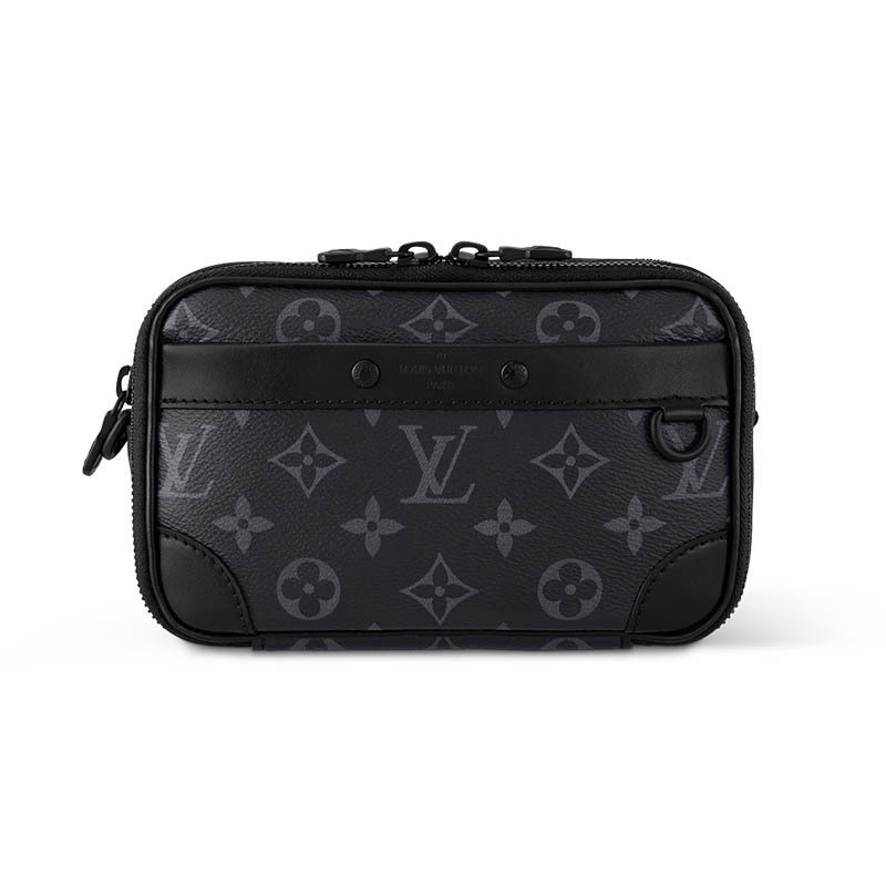 Louis Vuitton/Louis Vuitton Men's Bag LV NANO ALPHA Coated Canvas Printed Zipper Handbag M82542