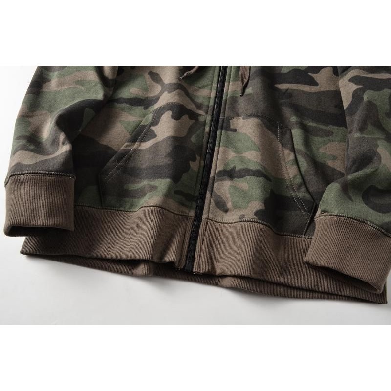 ขนาดบวกผู้ชายฤดูใบไม้ผลิและฤดูใบไม้ร่วงคลุมด้วยผ้าแขนยาวพรางเสื้อกันหนาวผ้าฝ้ายหลวมแฟชั่นเกาหลี - รูปที่ 3