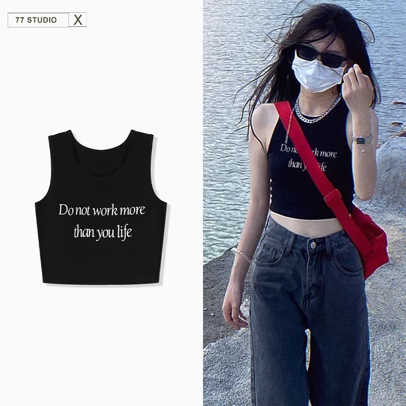 （พร้อมส่งจากกทม มาถึงใน 2วัน）100%Cotton เสื้อกล้ามเอวลอย ผ้าคัตคอน นิ่มใส่สบาย เสื้อสายเดี่ยว เซ็กซี่น่ารัก