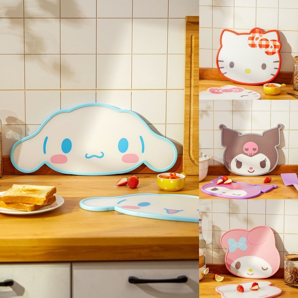 Kitty เขียงรูปหัวการ ์ ตูนเขียง PP เกรดอาหารผลไม ้ สองด ้ านเขียงอาหารเสริมเด ็ ก – โปรปัง