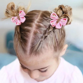 2pcs/set กิ ๊ บติดผมผีเสื ้ อสีสันสดใสสําหรับเด ็ กแฟชั ่ นเลื ่ อมเด ็ กน ่ ารักสาวอุปกรณ ์ เสริมผมขายส ่ ง