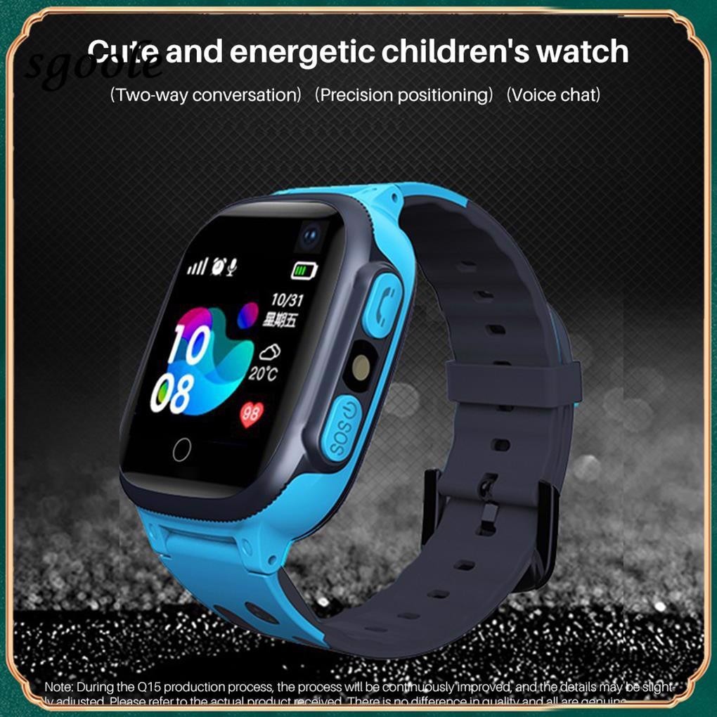「SGOOLE 」 1/2 Kids Smart Watch Camera Call Game LBS Location Alarm Clock Elastic Strap Electronic Smartwatch Remote Monitoring for Boys Girls