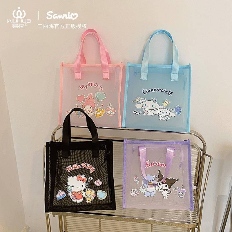 น ่ ารัก Series Gauze โปร ่ งใสแบบพกพากระเป ๋ าเครื ่ องสําอางกระเป ๋ าแป ้ งกระเป ๋ าถือหญิงกระเป ๋ า