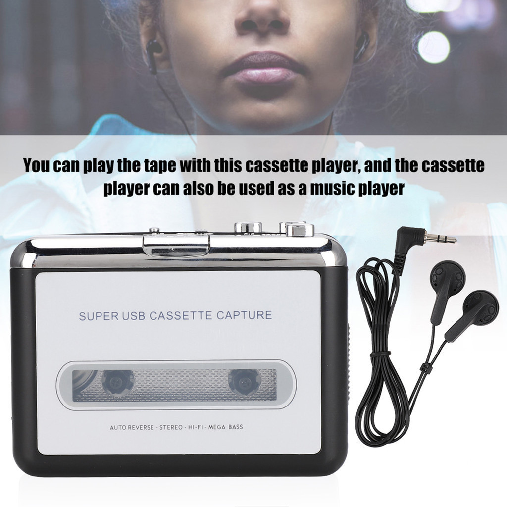 SN6 เทป USB เป็น MP3 Capture Converter เครื่องเล่นเพลงเสียงสเตอริโอเครื่องเล่นเทปคาสเซ็ต