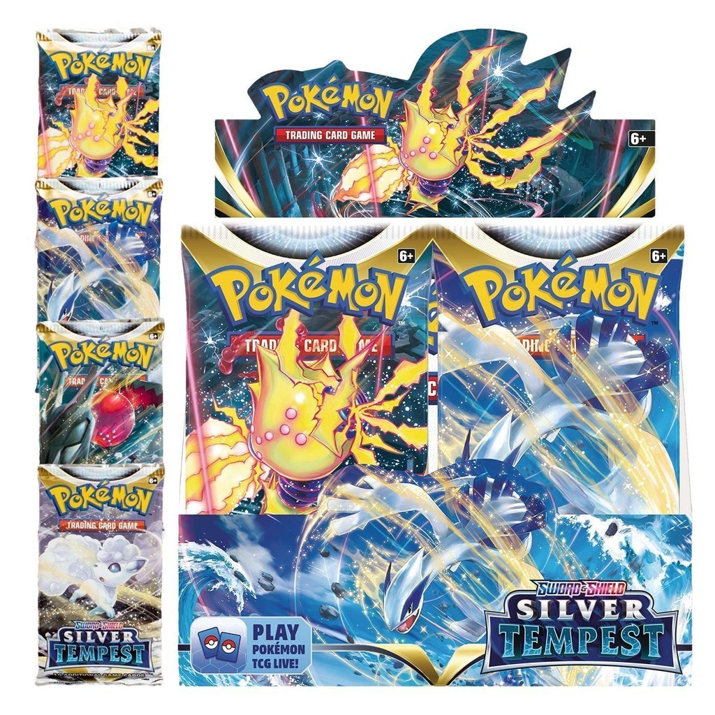 Pokemon Trading Card Collection Silver Tempest Booster Box Evolutions Pokémon TCG Card 36 แพ ็ ค lameintth
