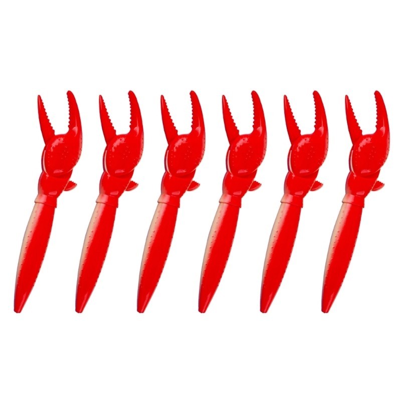 Love * 6 ชิ้นที่สมจริง Crab Claw ปากกาลูกลื่น Retractable ปากกาลูกลื่น Smooth to เขียนถุงน่องฟิลเลอร