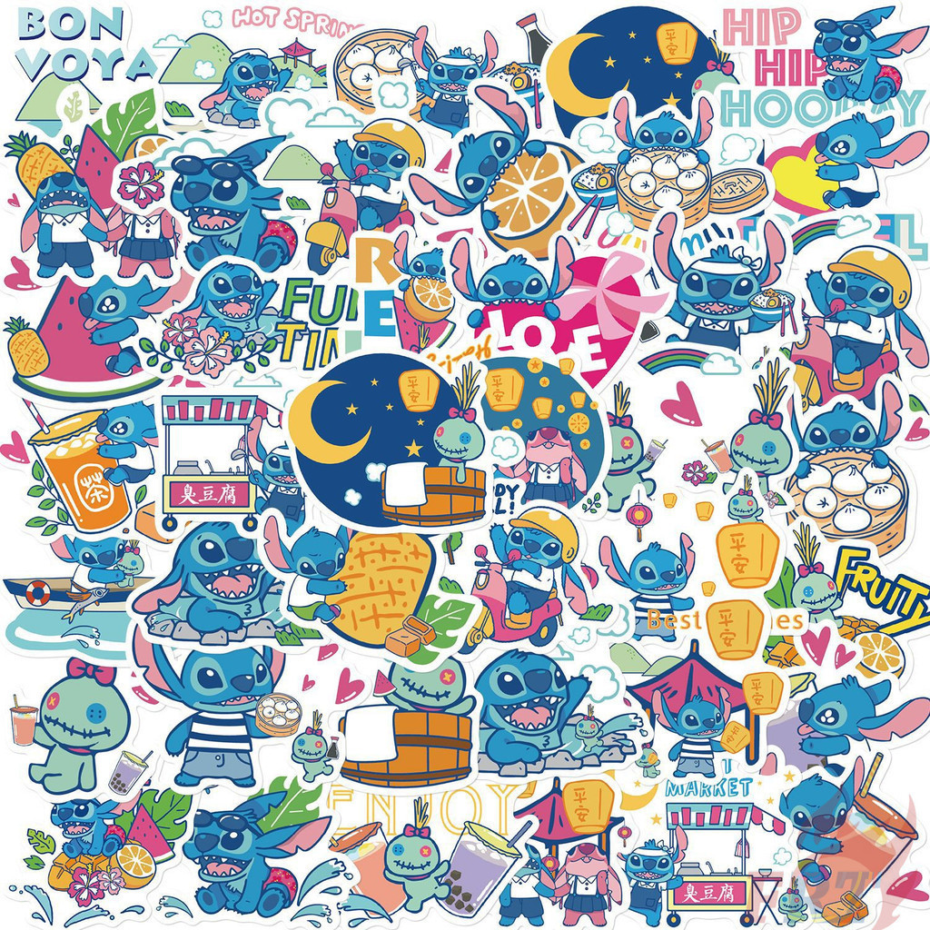 สติ๊กเกอร์ Lilo & Stitch 40 ชิ้น/เซ็ต DIY แฟชั่นสติ๊กเกอร์ Doodle กันน้ํา