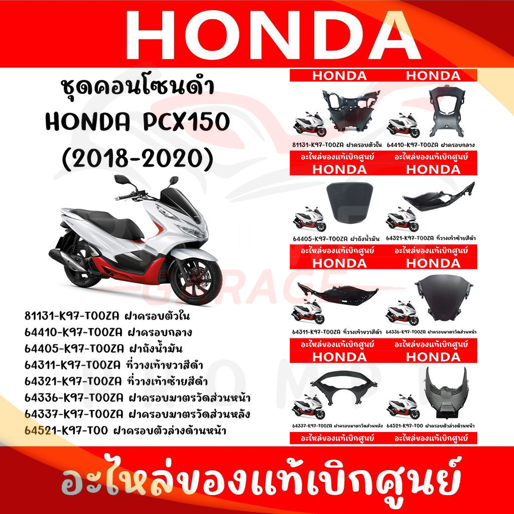 ชุดคอนโซนดำ HONDA PCX150 ปี2018-2020