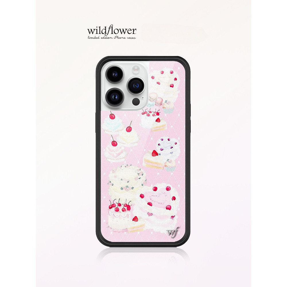 ดอกไม้ป่าหวานเค้กเคสโทรศัพท์สําหรับiphone 16 15 14 13 12 Pro Max Hard WFปลอกซิลิโคนAnti-FallingกันกระแทกปกหลังสําหรับiPhone 14 15 16 Plus
