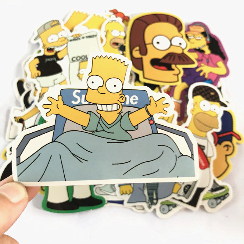 ✨พร้อมส่ง✨ขนาดใหญ่ 5-9cmThe Simpsons 25แผ่น พีวีซี กันน้ำ สติ๊กเกอร์ Simpson Sticker เดอะซิมป์สันส์
