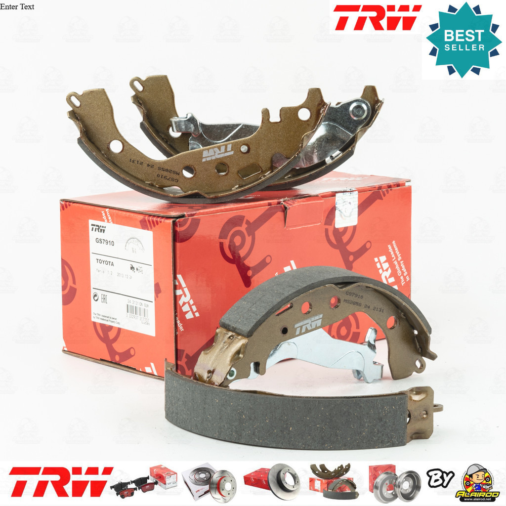 TRW ผ้าเบรคหลัง TOYOTA VIOS NCP93 1NZ ปี 2007-2012 TRW GS 7910 มีขายันก้ามเบรคมาให้ GS 7910