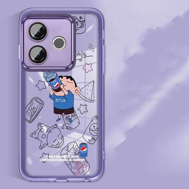 Realme GT 6 6T GT6 เคสโทรศัพท์แบบนุ่ม Crayon Shin-chan Clear Candy Silicon Case ฝาครอบป้องกันกล้อง