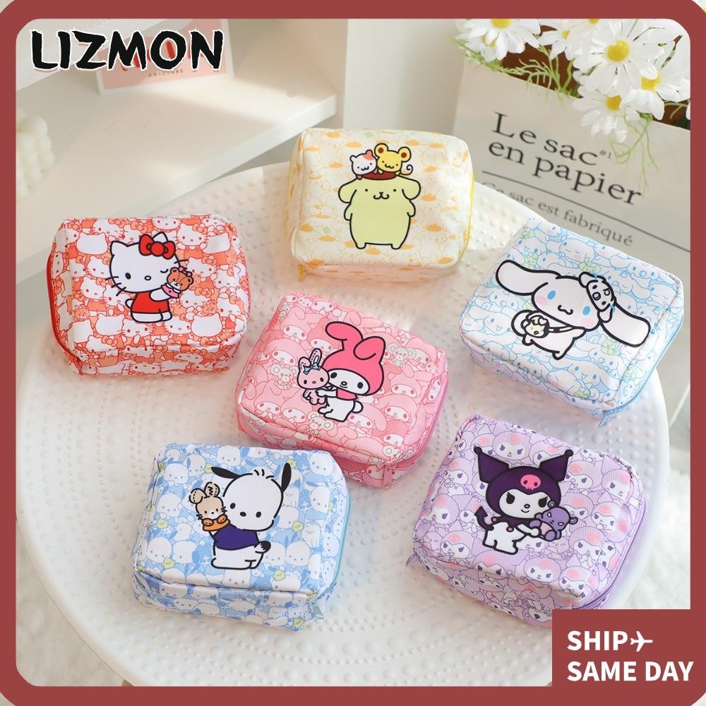 Lizmon Storage Bag, Kawaii สะดวกผ ้ าอนามัย Bag, Sanrio Cloth Monthly Bag Card ลิปสติกหูฟัง