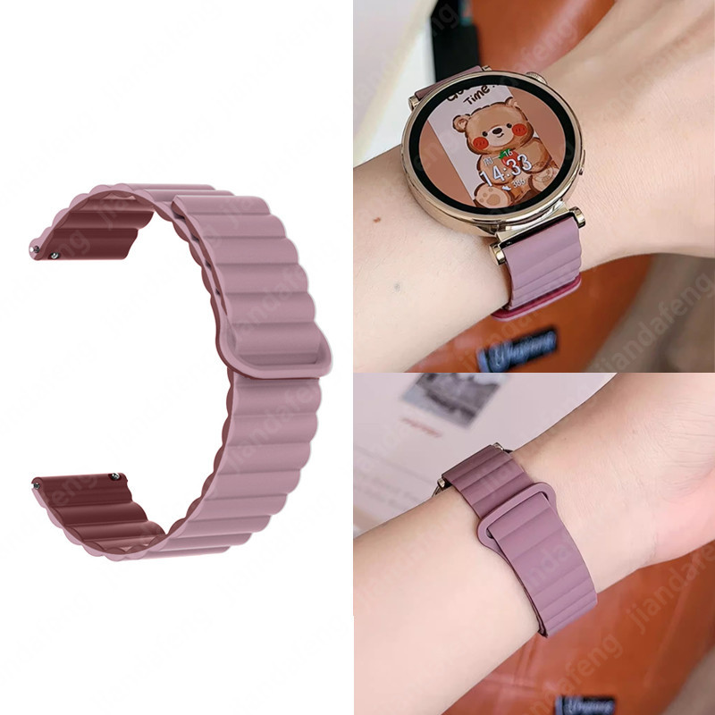 สายซิลิโคนแม่เหล็ก 18 มม. สําหรับ Garmin Venu 3s 2s Forerunner 255s 265s Vivoactive4s Vivomove3s