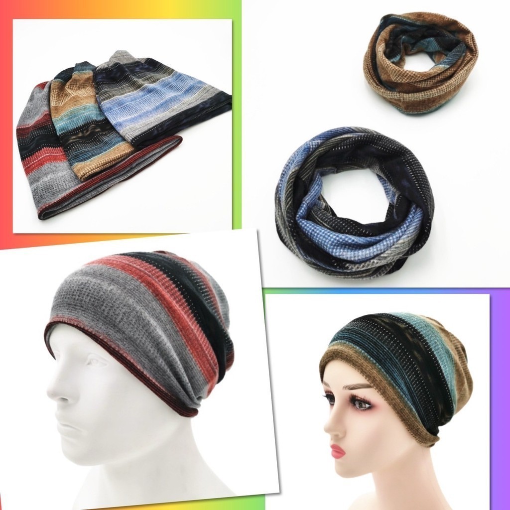 ❤ หมวก มะเร็ง ลายทาง ระบายอากาศ คลุมผม ผ้าโพกหัว หมวกคีโม แฟชั่น ผ้าเนื้อดี ยืดยุ่น หมวกผู้ป่วย เกรดพรีเมี่ยม ❤ - รูปที่ 6