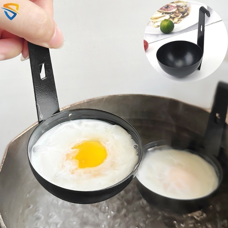 Nonstick Sandwiches Poached Egg Poacher พร ้ อมตะขอรับประทานอาหารหม ้ อต ้ มไข ่ สแตนเลสน ้ ําสะอาดโกหกไข ่ Artifact