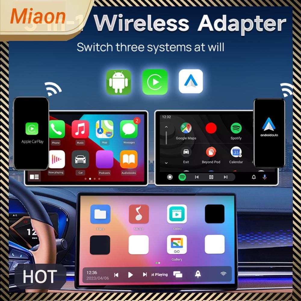 Wireless CarPlay Android Auto Adapter AI Box 2GB 32GB Smart TV Box Plug and Play
