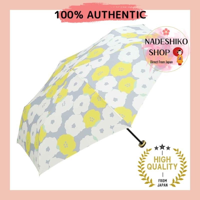【Direct from Japan】Wpc. Foldable umbrella Pioni Mini Yellow 50cm for women, with a hook and storage 