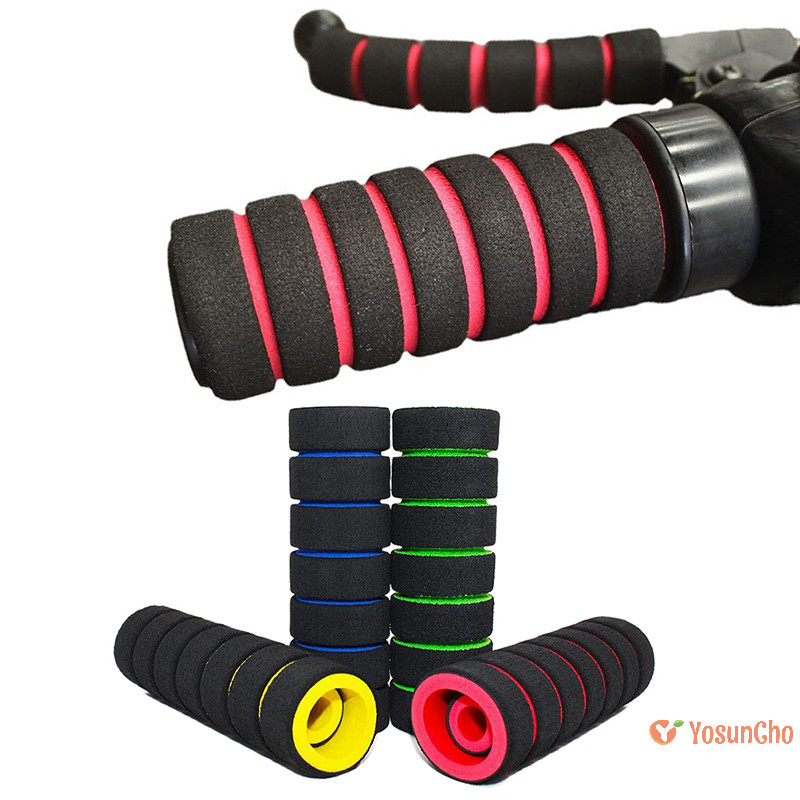 Yosuncho ] 2PCS ฟองน ้ ําโฟม Handle Bar รถจักรยานยนต ์ Dirt bike E-bike จักรยาน Handlebar Grip Cover ใหม ่