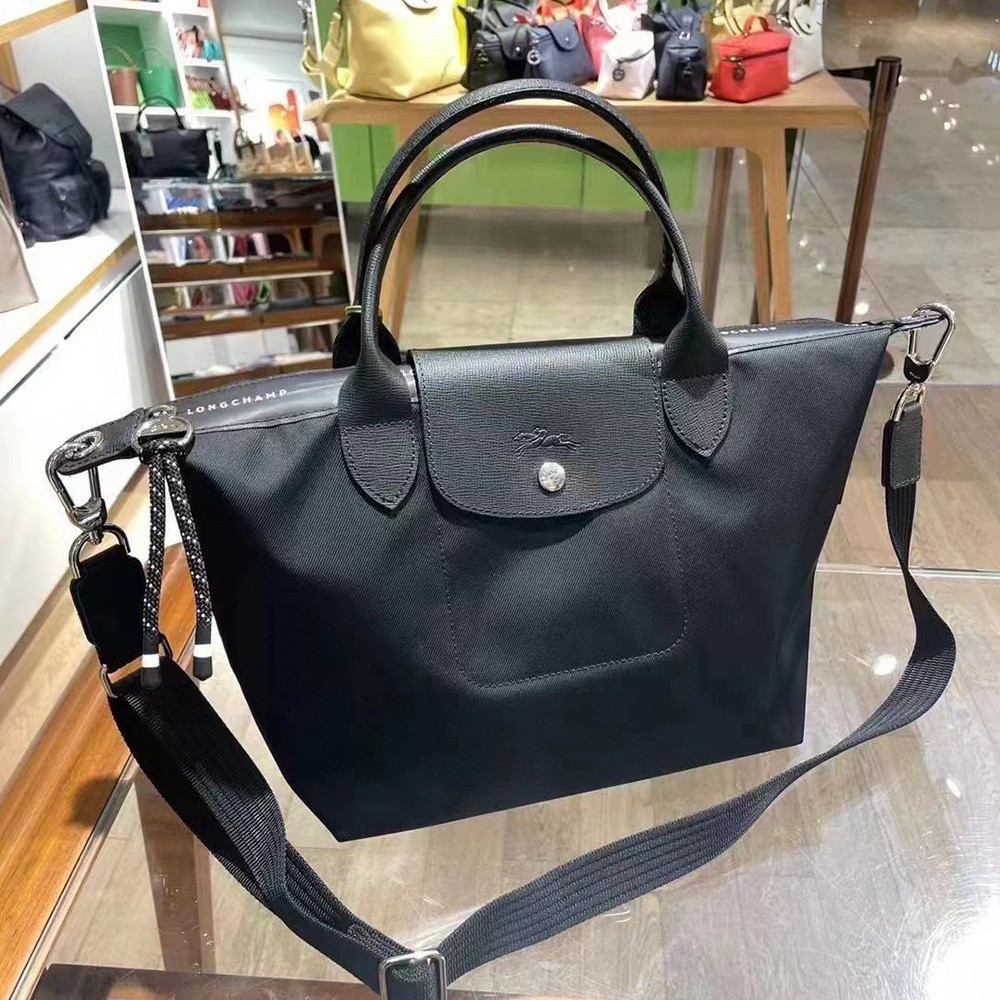 พร้อมสต็อก แท้ 100% Longchamp 1512/1515/1500 HSR Le Pliage Energy เป็นมิตรกับสิ่งแวดล้อม series ผู้หญิงขนาดเล็ก /ใหญ่/มินิกระเป๋าถือรีไซเคิลผ้าใบ tote กระเป๋าสลิง