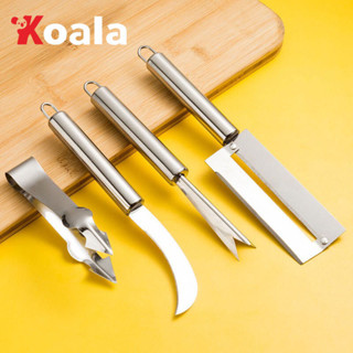 KOALA ที่ปอกสับปะรด มีดปอกผลไม้ ที่เลาะตาสับปะรด ด้ามจับไม้ …