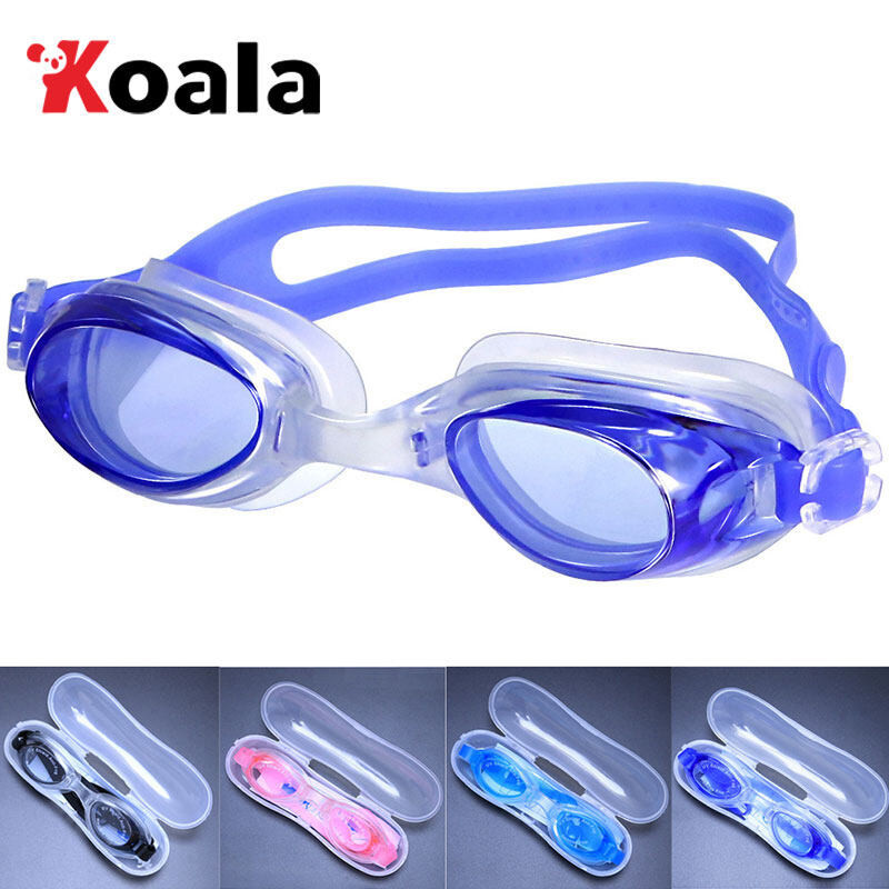 KOALA แว่นตาว่ายน้ำ แว่นว่ายน้ำ ป้องกันแดด รังสียูวี(UV) หมอก ฝ้า พร้อมกล่อง สำหรับ ผู้ชาย ผู้หญิง เด็ก ปรับไซต์ได้ กีฬา