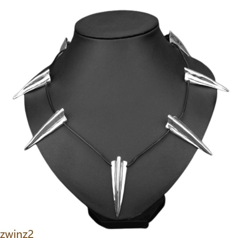 Zwinz2 โลหะ Charm จี ้ สร ้ อยคอสีดํา Panther สร ้ อยคอสําหรับคอสเพลย ์ Wakanda เครื ่ องแต ่ งกาย