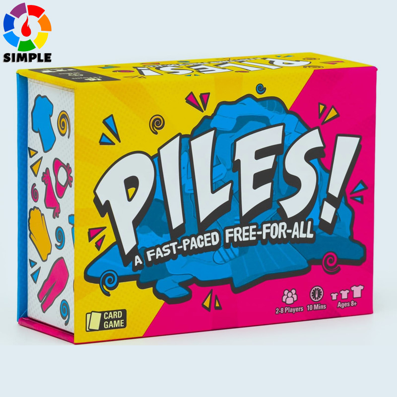 Piles - Fast-Paced, Board Friendly Spot Card Game for Kids & Adults, 2-8 Players