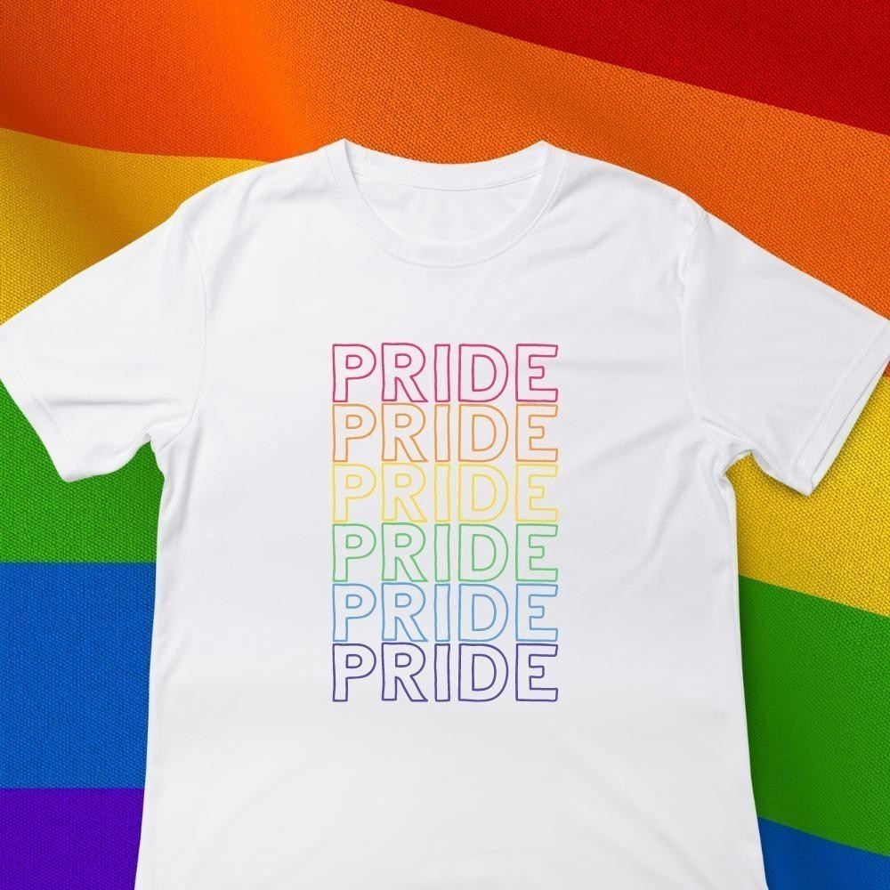 🏳️‍🌈 Pride Month🏳️‍🌈 Lgbtแขนสั้น  เสื้อยืดผู้หญิง   ‍เสื้อยืดสกรีน‍ pride month LGBTQA+ สนับสนุนความเท่าเทียม เสื้อ 