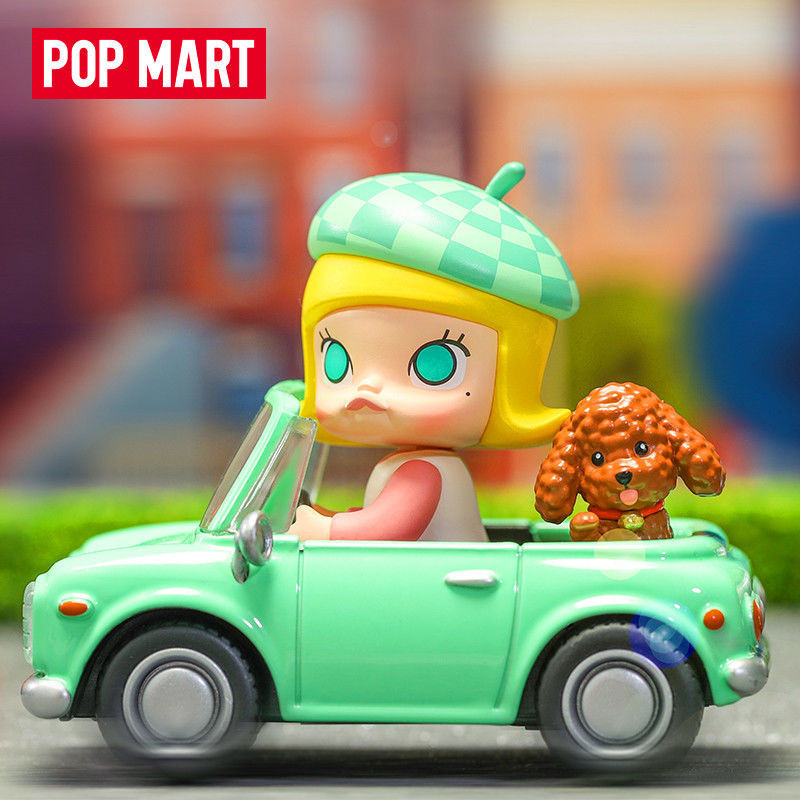Popmart POPMART MOLLY Magic Card กล ่ องลึกลับรูปรถของเล ่ นรูปของขวัญสร ้ างสรรค ์