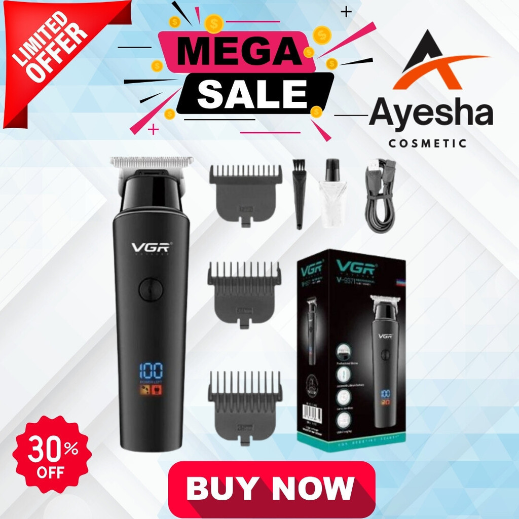 VGR V-937 เครื่องตัดขนสําหรับผู้ใหญ่ LCD Digital Display Clippe