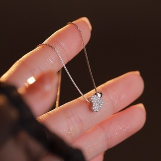 925 เงินเพทายรักสร ้ อยคอผู ้ หญิงคุณภาพสูง Clavicle Chain อุปกรณ ์ เสริมของขวัญขายส ่ ง