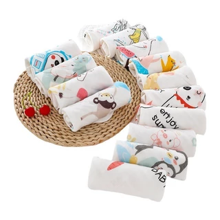 ผ้าเช็ดหน้าเด็ก 5 ชิ้น ผ้าฝ้าย100% ผ้าเช็ดเอนกประสงค์ ไม่ระคายเคืองผิว
