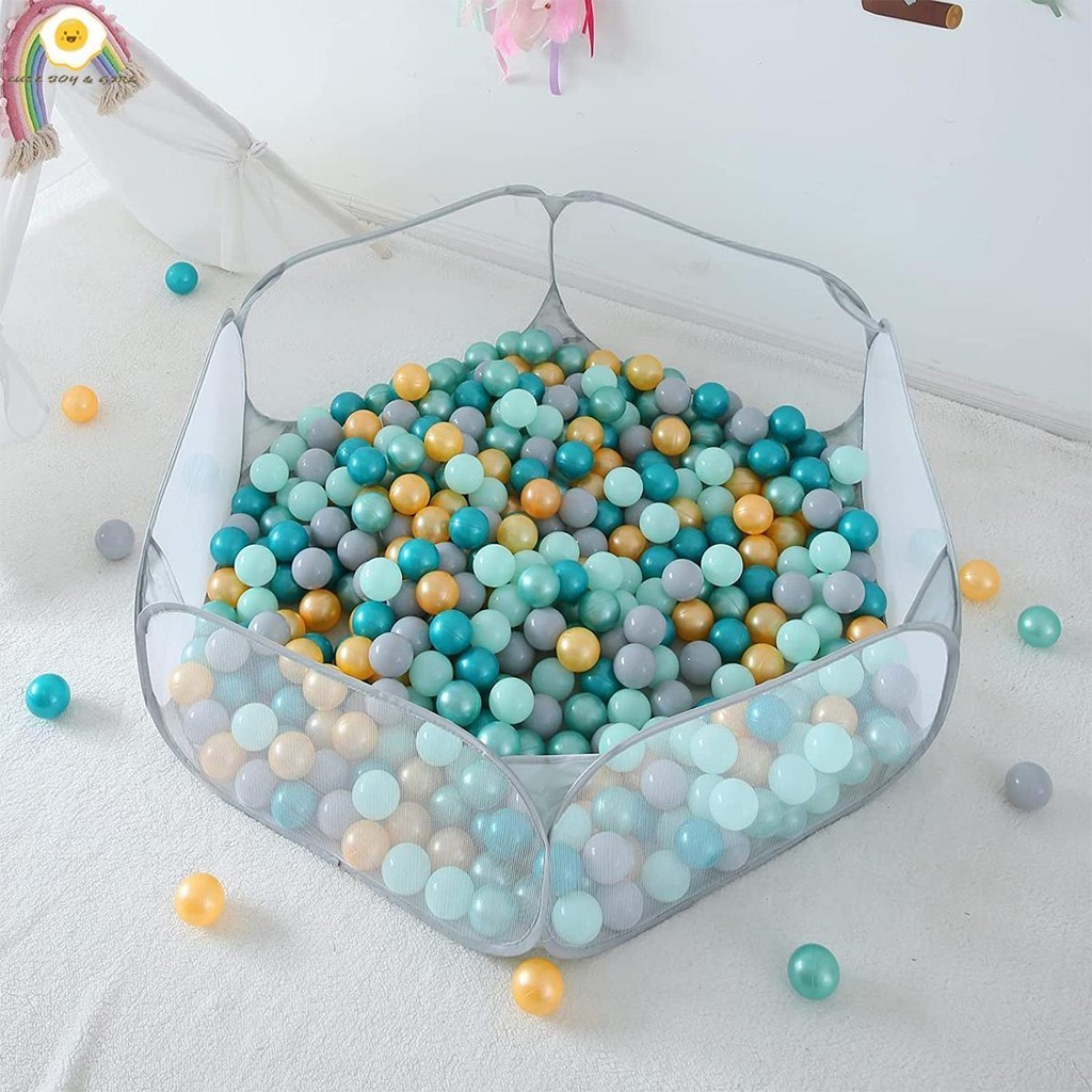 Baby Ocean Ball Pool แบบพกพาเด็กน่ารัก Ball Pit พับง่ายเด็กวัยหัดเดิน Ocean Ball Play Pool SHOPSBC3410