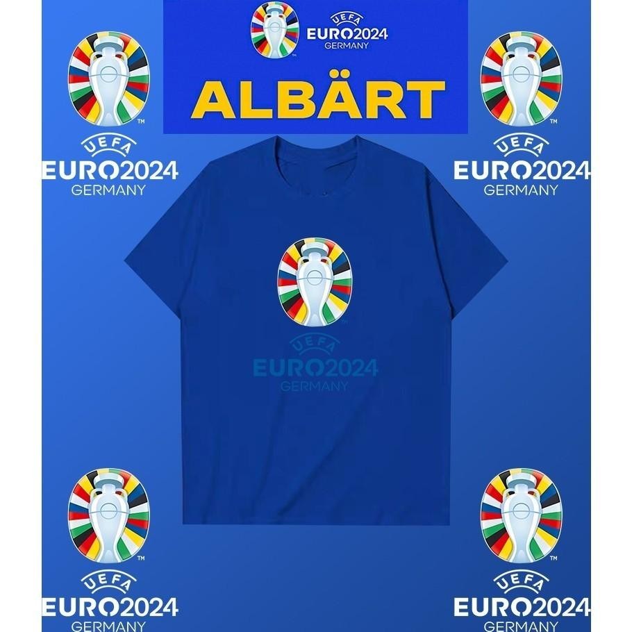 2024 UEFA European Championship #G49พิมพ์ผ้าฝ้าย การแข่งขันฟุตบอลยูโร แบบ Unisex S-5XL