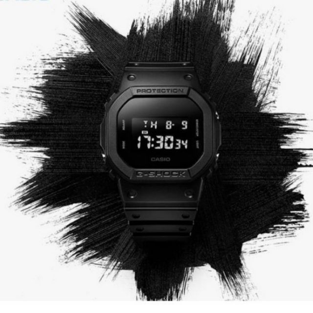 DW-5600BB-1JF อุปกรณ์เสริมสายนาฬิกาสีดําล้วน P873