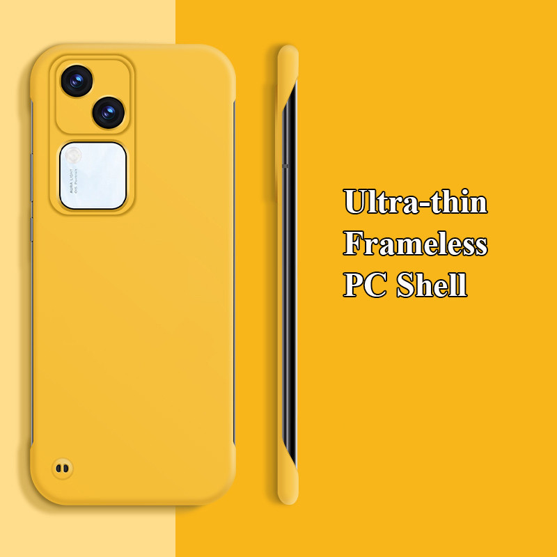 Ultra-thin Frameless Matte Anti-ลายนิ้วมือPCสําหรับVivo V40 V30 V29 V27 V27e V25 V23 ProกันกระแทกปกหลังShell